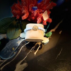 Elegant Zodiac TAURUS White Beaded Bracelet